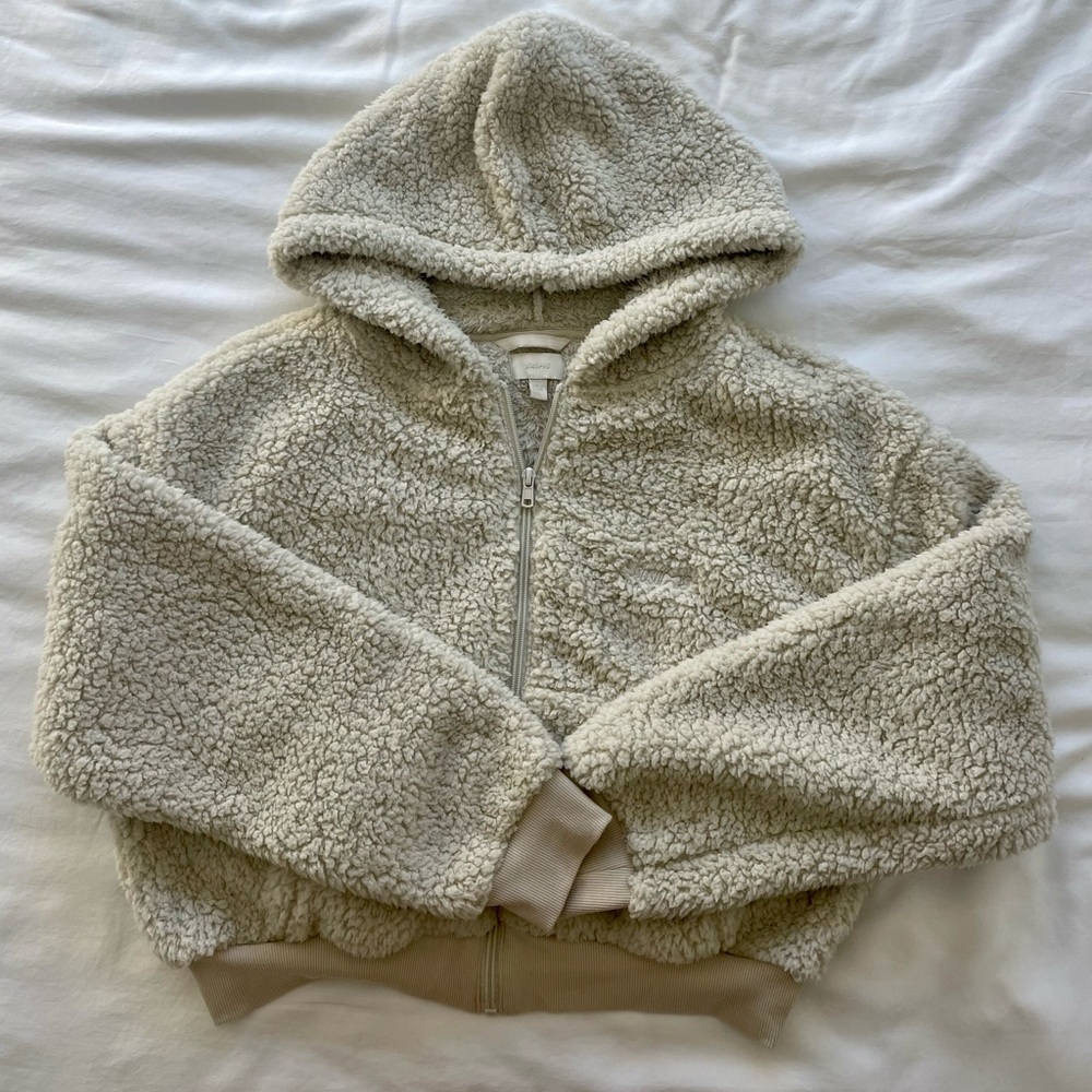 SKIMS Teddy Cropped Hoodie